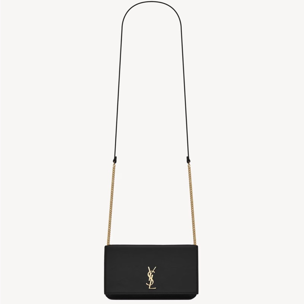 Yves Saint Laurent Black and Gold Crossbody Bag